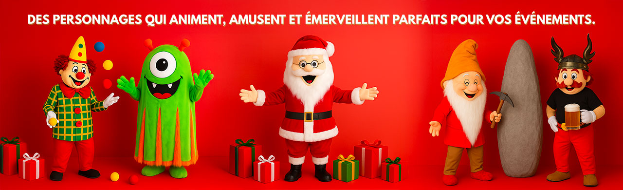 Personnages qui animent vos événements