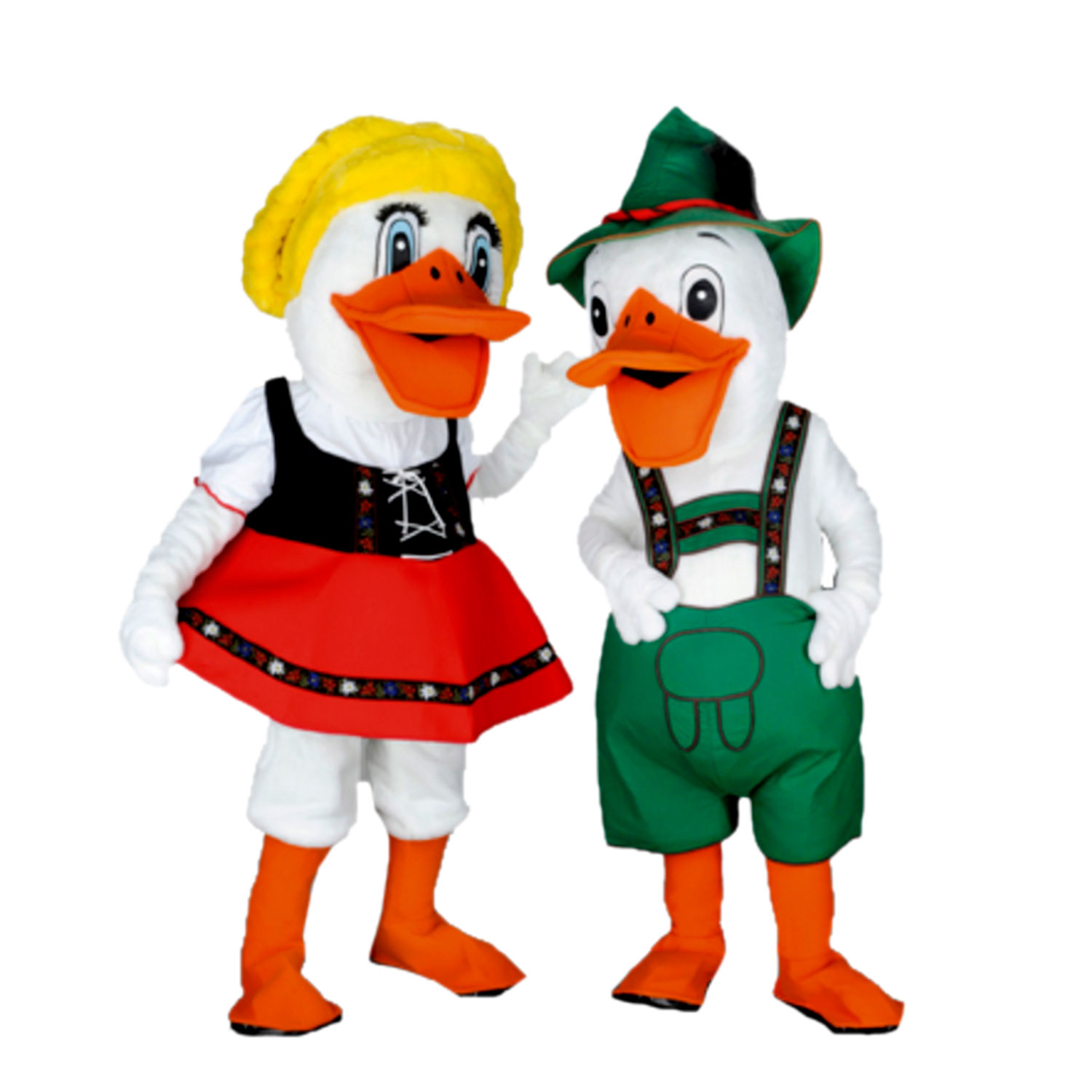 Mascotte Couple de Canard