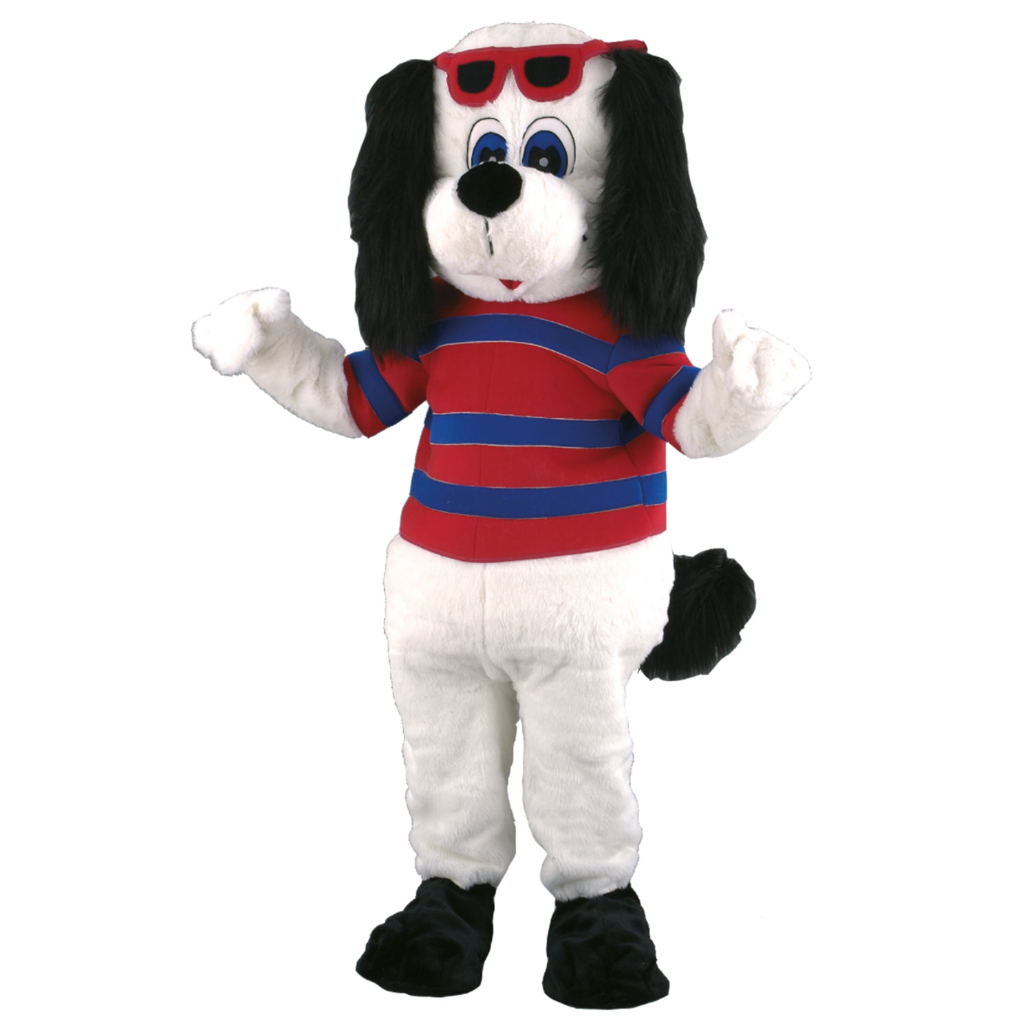 Mascotte de Chien Blanc et Noir