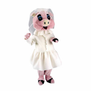 Mascotte de Cochon Mariée