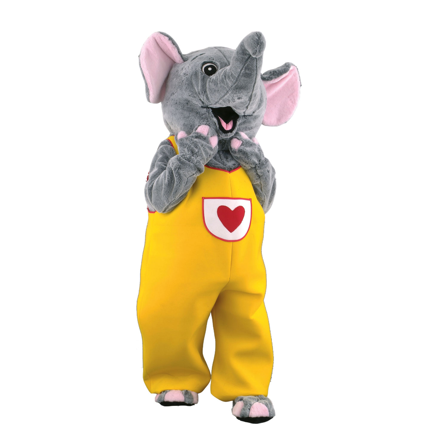 Mascotte Eléphant salopette