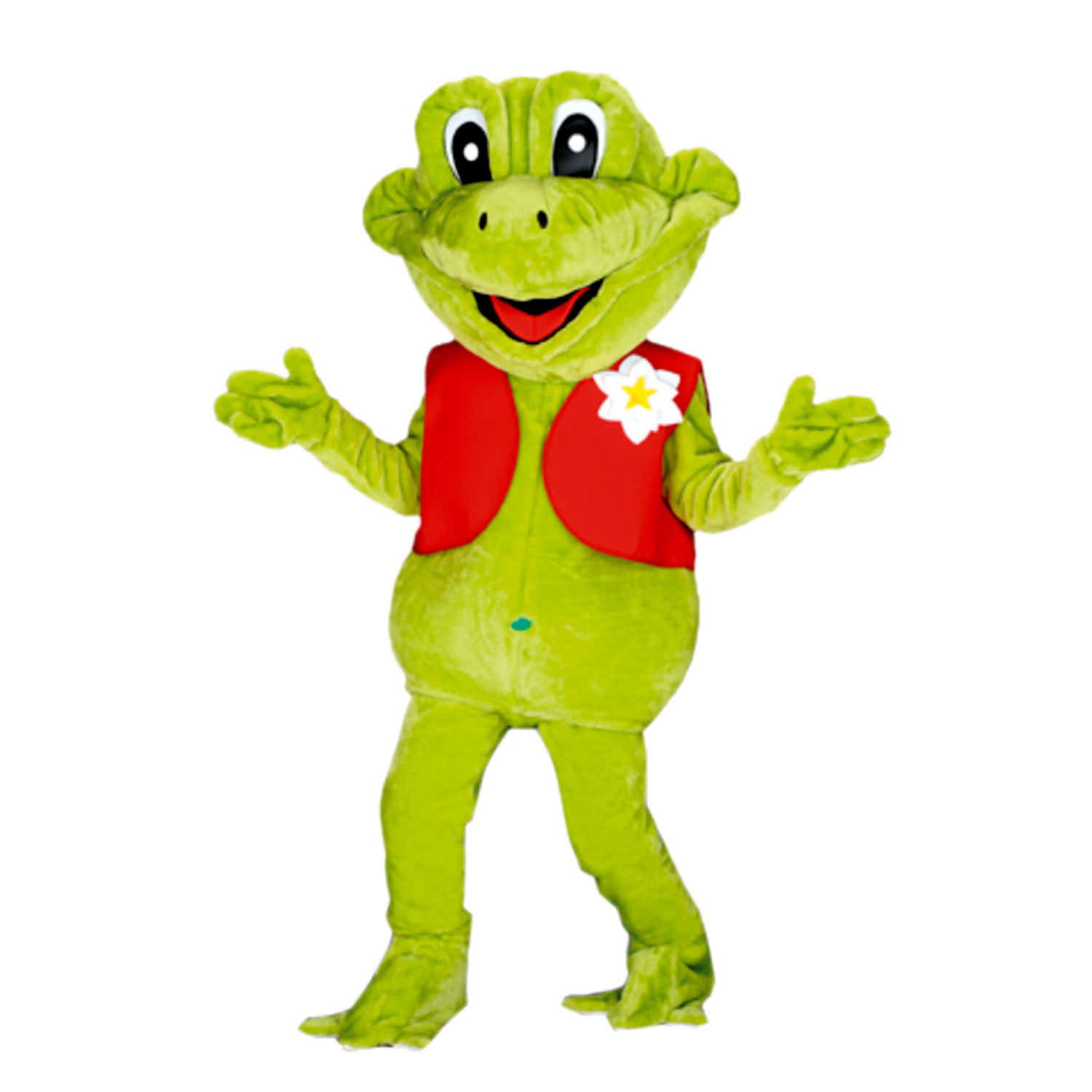 Mascotte de Grenouille Vert et Rouge