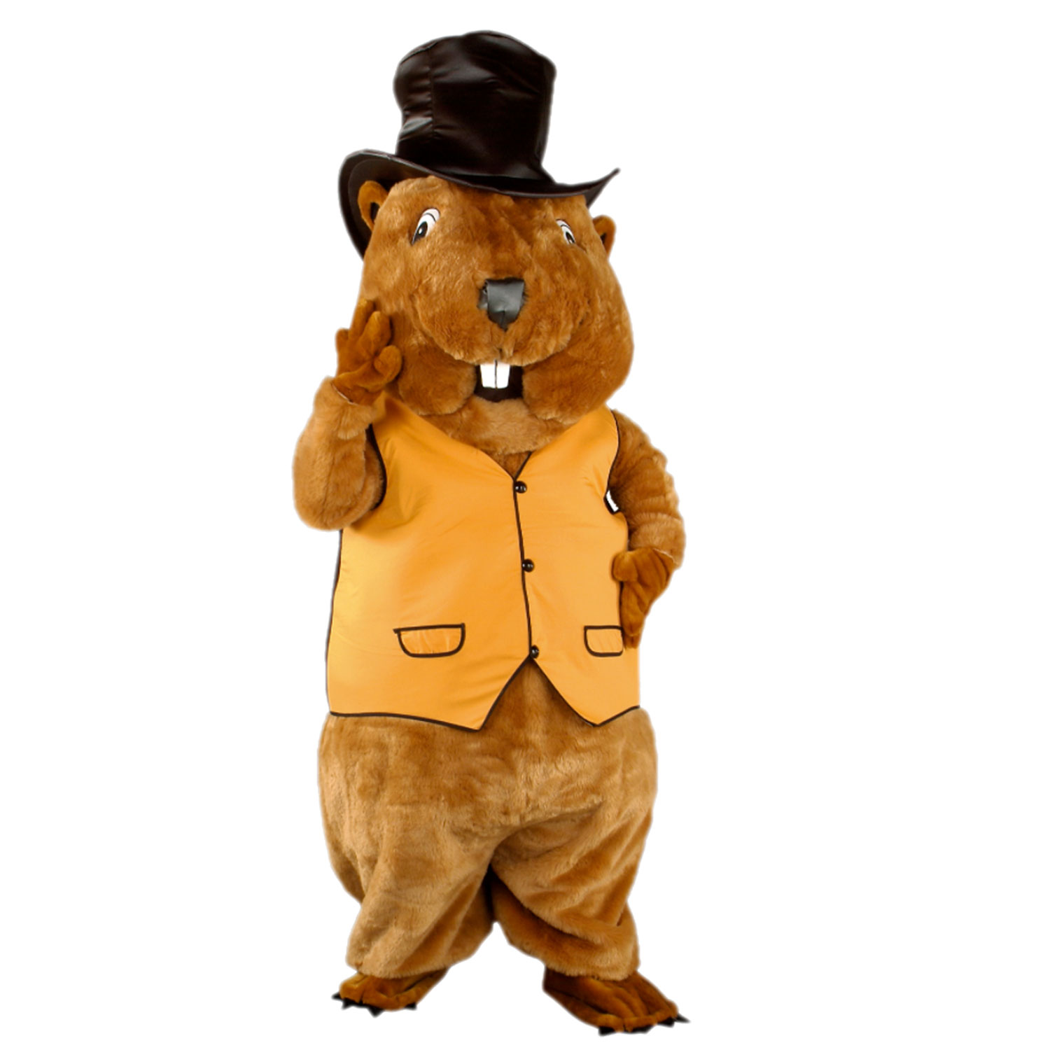 Mascotte de Marmotte Chapeau