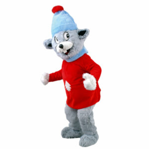 Mascotte de Souris Skieur