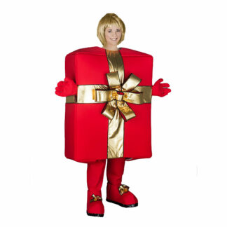 Mascotte de Cadeau Rouge et or